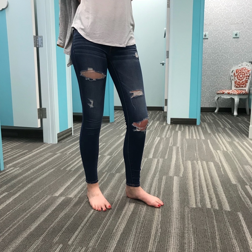 American eagle distressed jeggings